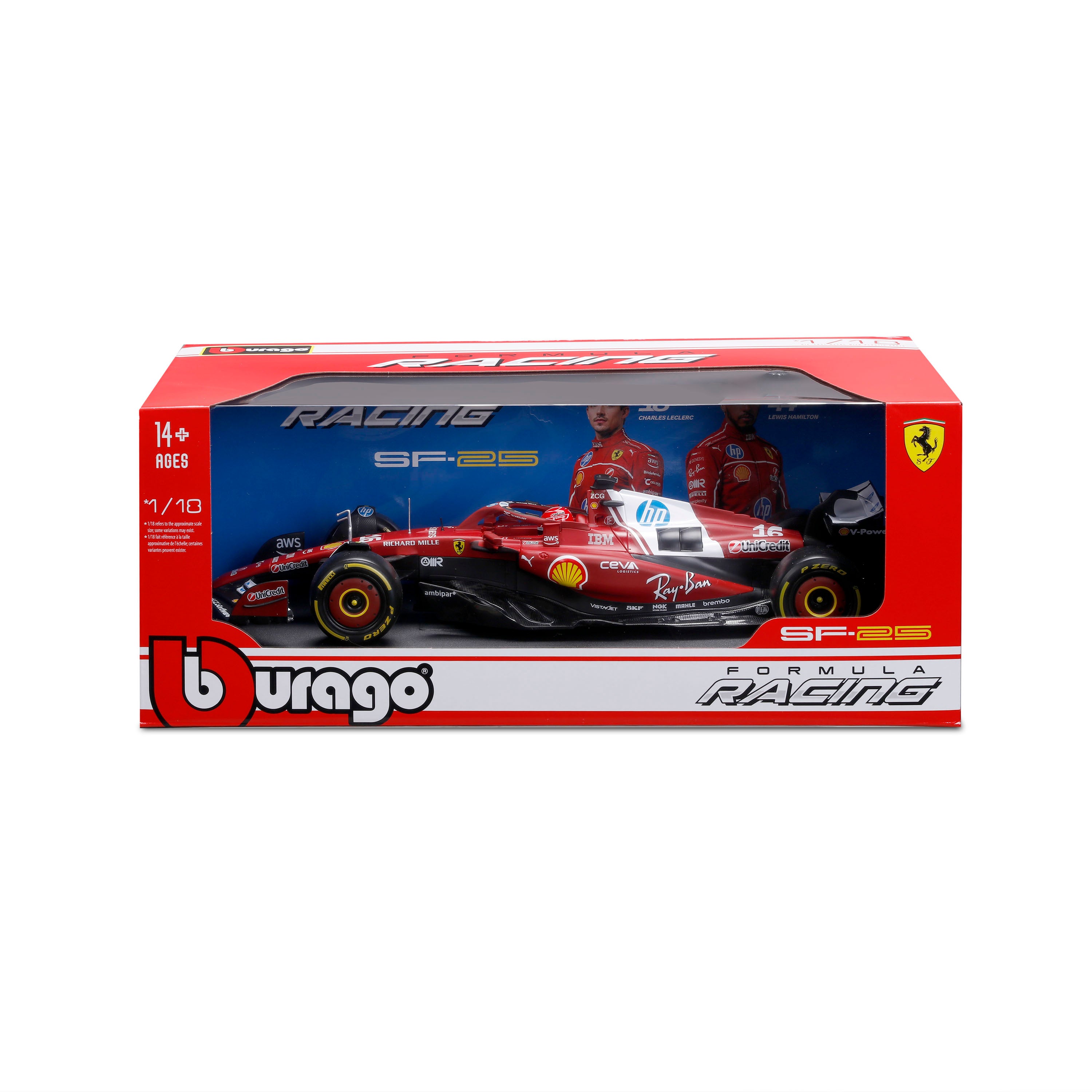F1 Ferrari SF-25 #16 Charles Leclerc Red 1:18 Official License
