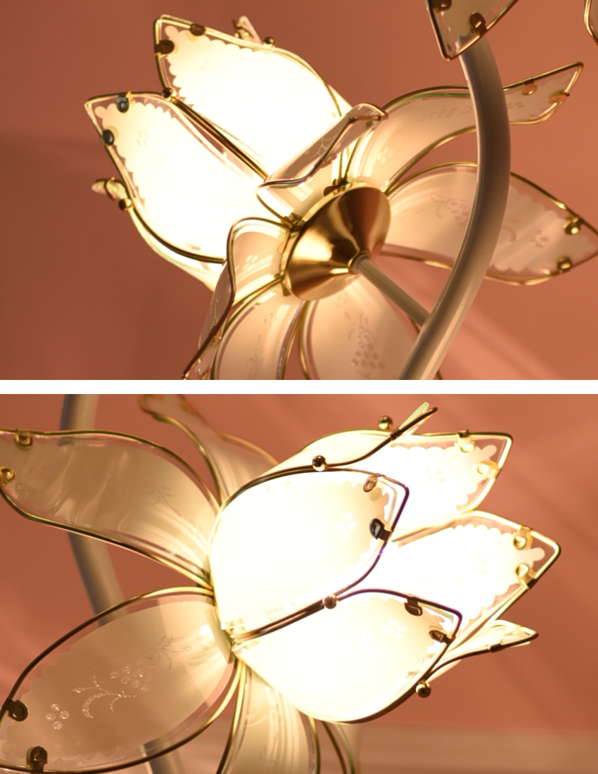 ロータスフラワー フロアランプ フロアライト 4灯 ホワイト 高さ189