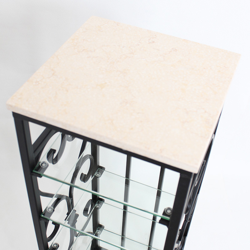 9％OFF／ アンティーク調 天板大理石 スリッパラック 【送料無料