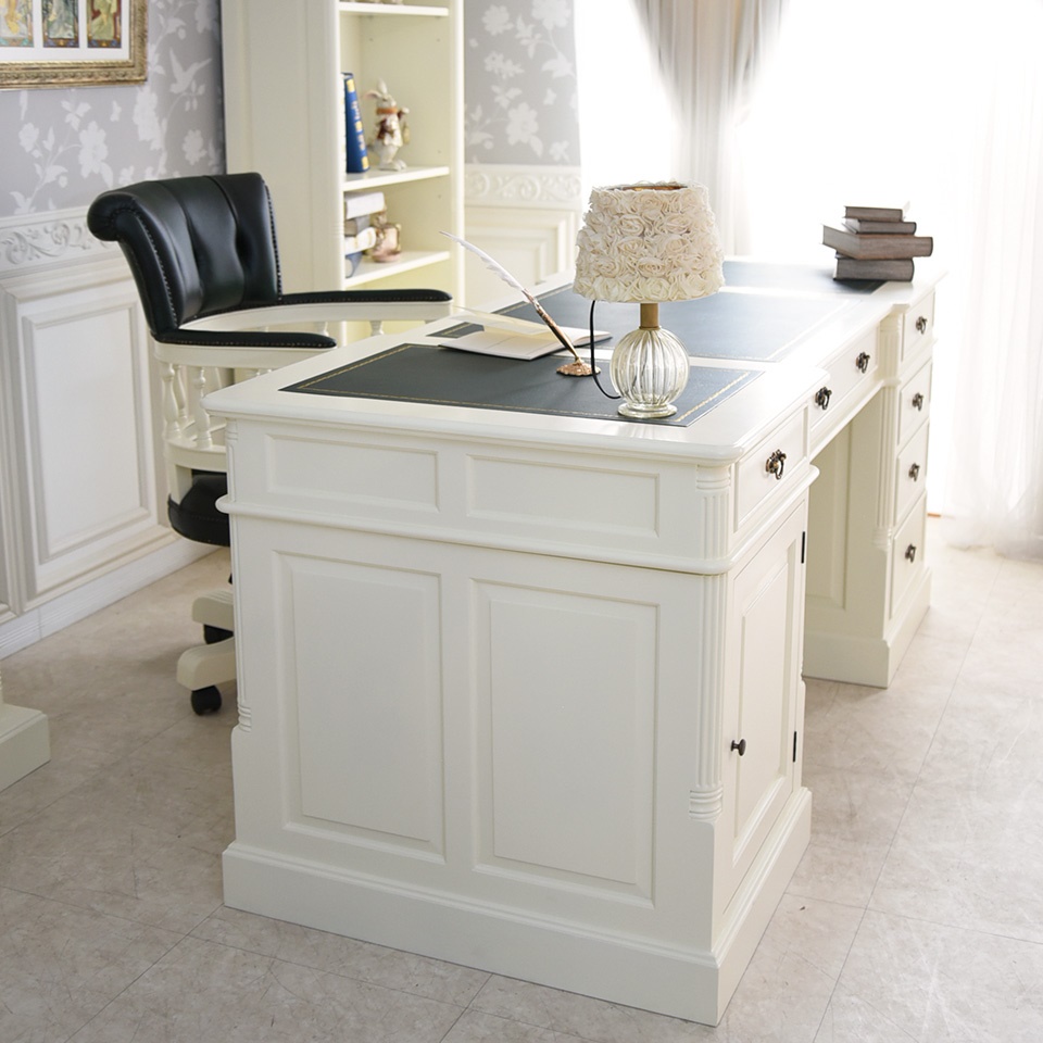 エミール グランデ プレジデントデスク フレンチ アイボリー 幅180