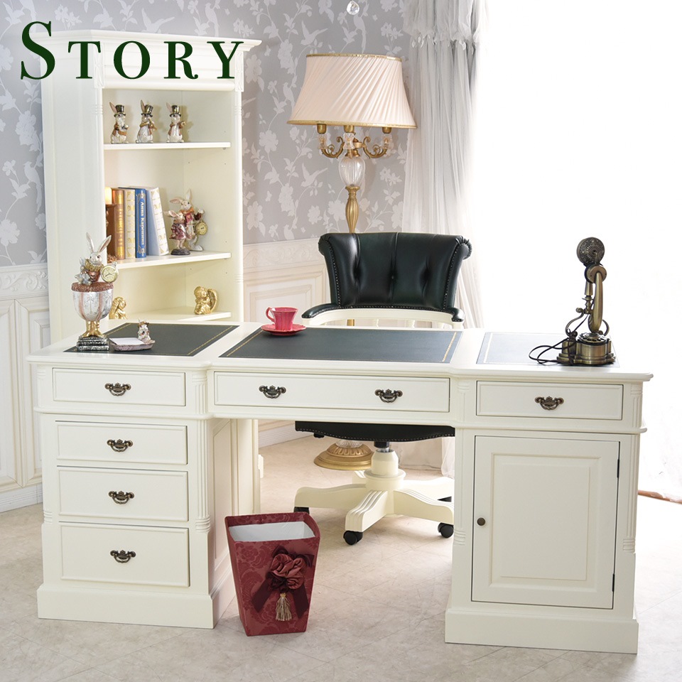 エミール グランデ プレジデントデスク フレンチ アイボリー 幅180