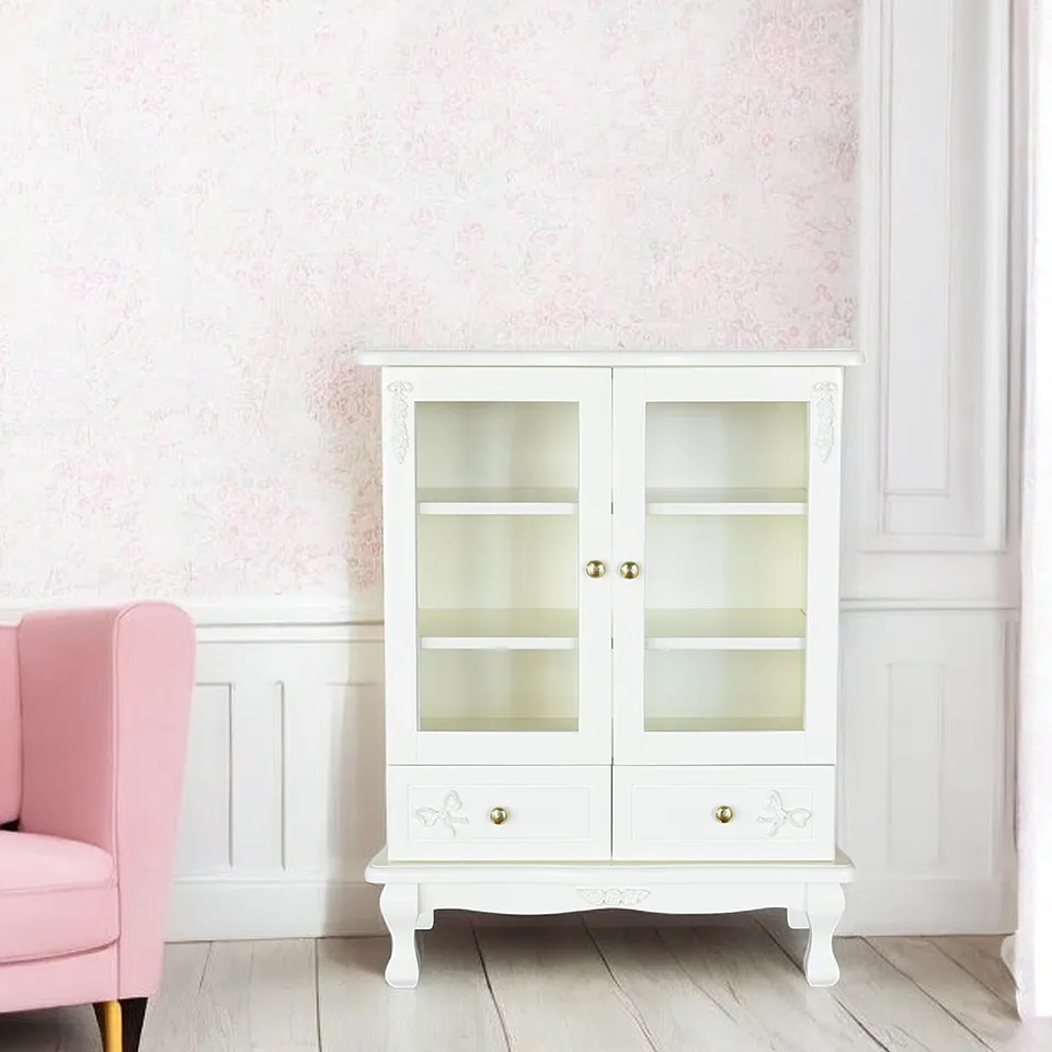 スノーホワイト プリンセス ミニキャビネット 幅65cm | ロココ調家具
