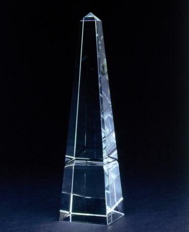 オベリスク 25cm クリスタルトロフィー | ベスト・クラフト-表彰退職