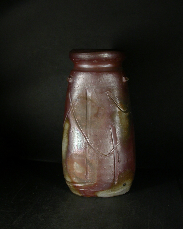 備前焼 登窯 岡山県無形文化財 松井 輿之 共箱付窯変花入6 備前焼卸