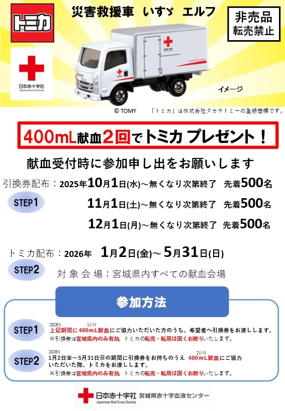引換券お持ちの方限定「トミカプレゼント企画」のご案内｜新着ニュース