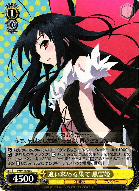 WS】追い求める果て 黒雪姫【R】AW/S18-005ヴァイスシュヴァルツ