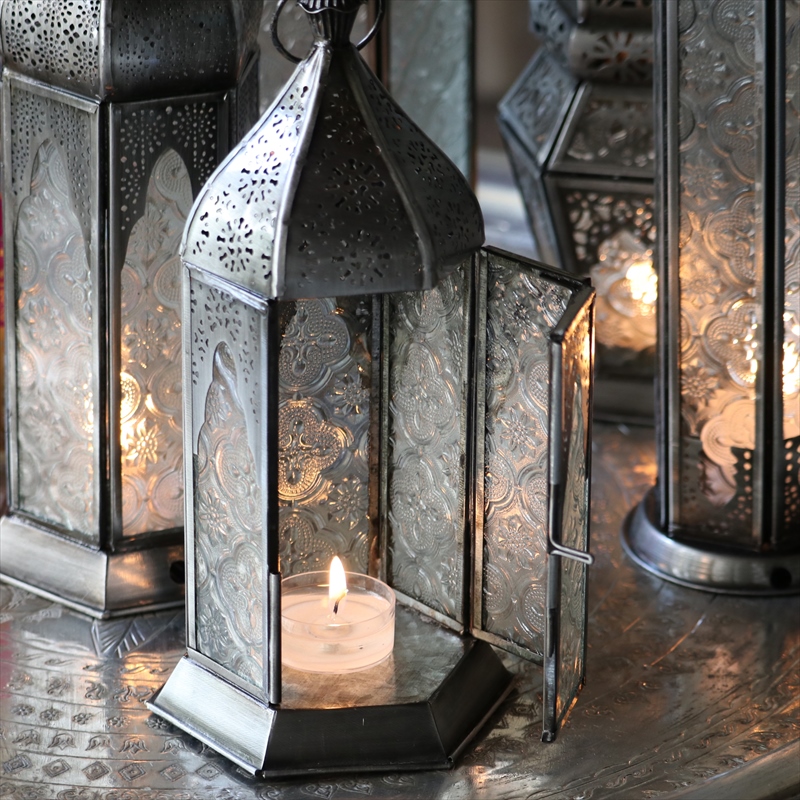 モロッコランタン・キャンドルホルダー 高さ24cm オリエンタルランプ6