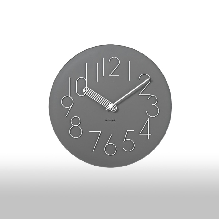 Bork 壁掛け時計 グレー・スイープムーブメント｜照明のライティング
