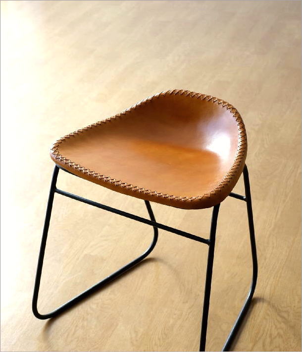 スツール アンティーク おしゃれ 椅子 チェア チェアー アイアンと本革