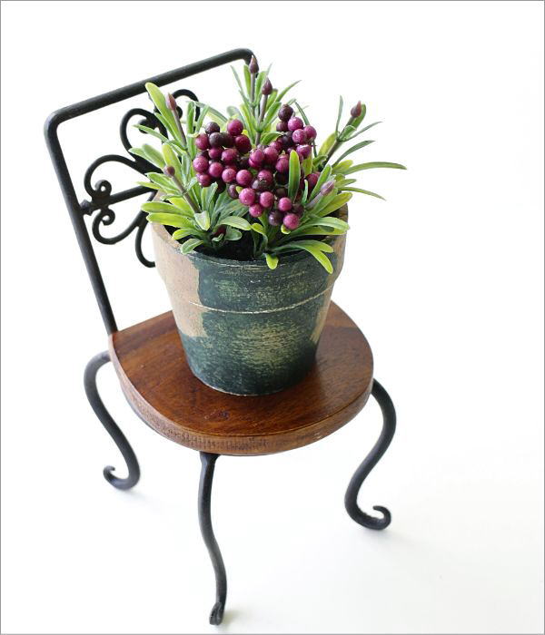 ミニチュア 椅子 木製 おしゃれ かわいい ディスプレイスタンド 飾り台