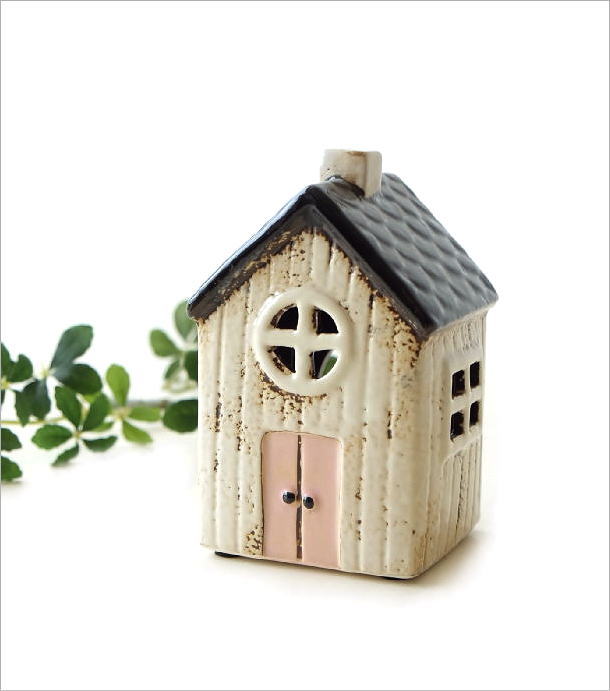 キャンドルホルダー 家 陶器 キャンドルハウス おうち 家型 かわいい