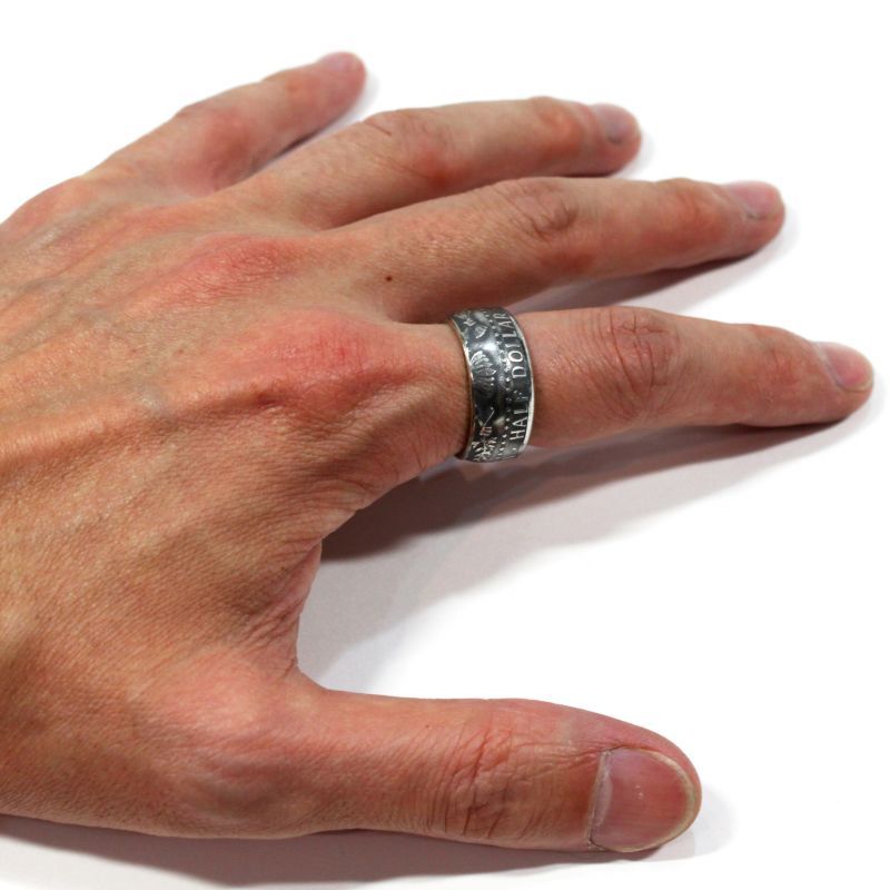 指輪／コインリング／ケネディ銀貨／イーグル／1964年／silver900