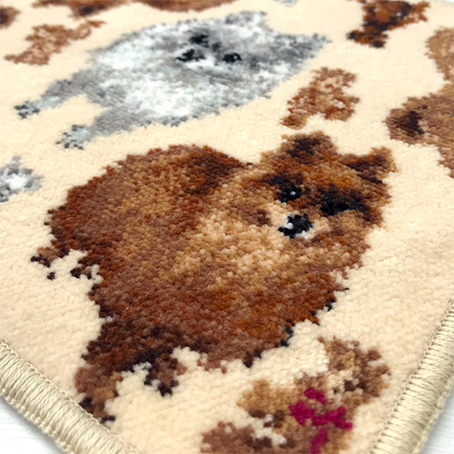 総柄ポメラニアン ハンカチ CZGDCSH5-BE | ソノタゲンセン | GREEN DOG