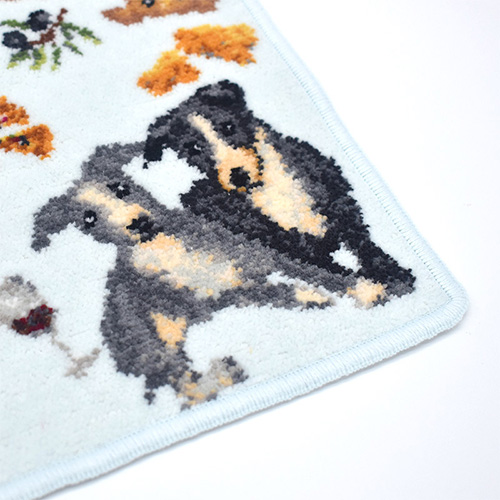 総柄イタリアングレーハウンド ハンカチ CZGDCSHA-BL | ソノタゲンセン