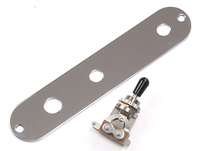 トグルスイッチ付きテレキャスターコントロールプレート クローム通販