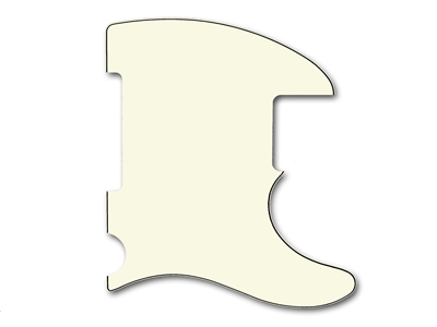 ピックガード テレキャスタータイプ 穴無し パーチメントホワイト3P