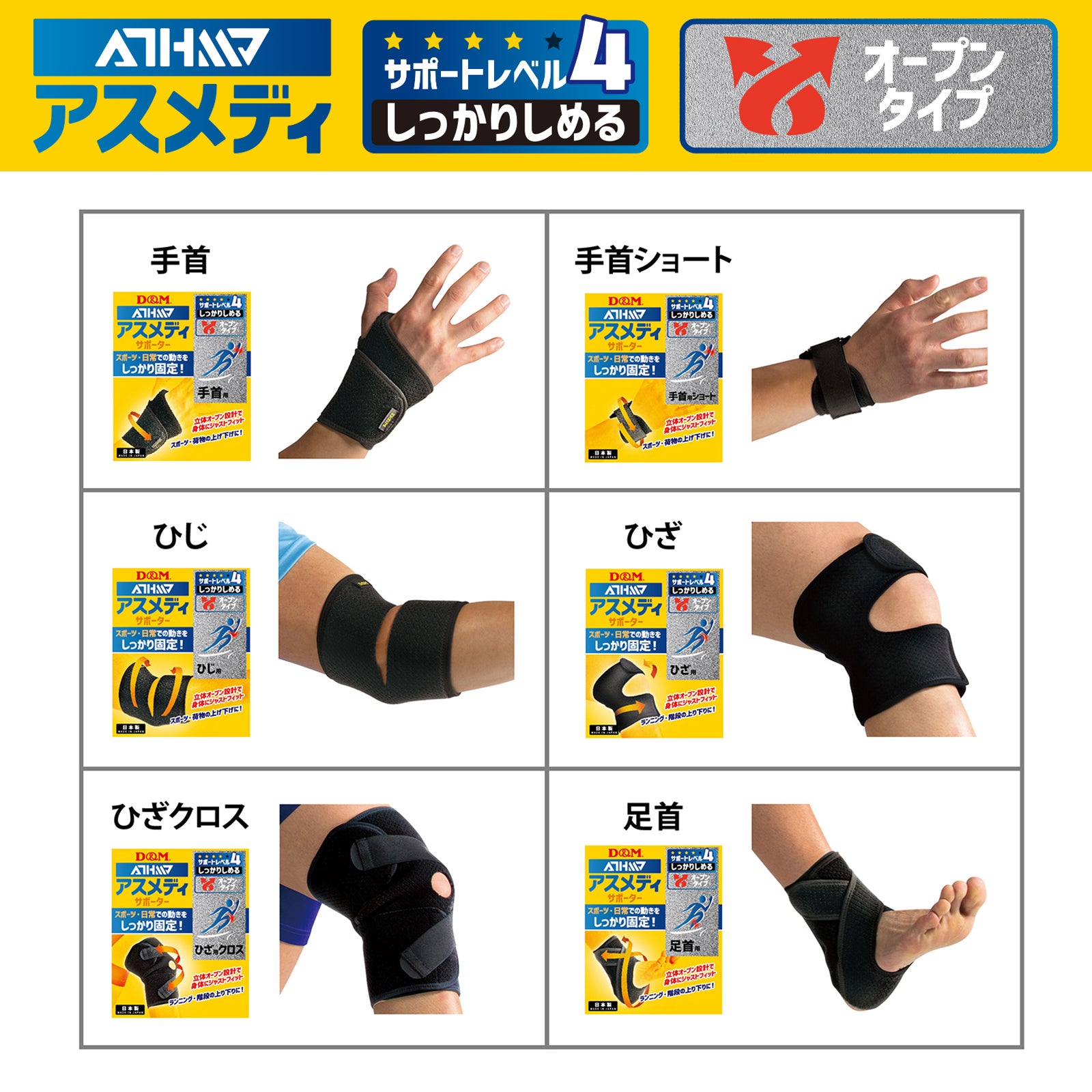 D&M ディーアンドエム ATHMD アスメディ サポーター レベル4 しっかり