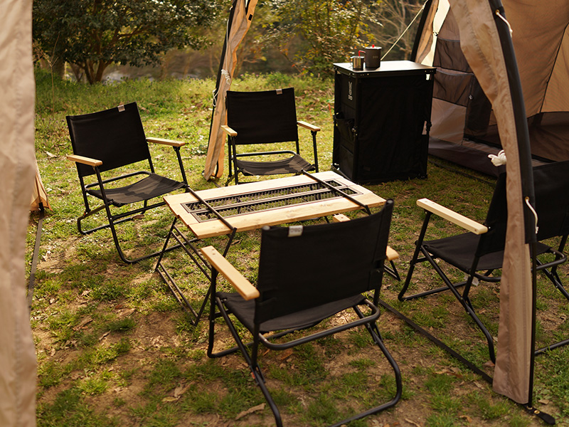 マルチキッチンテーブル（ブラック） TB1-38-BK - DOD（ディーオー