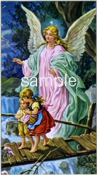 イタリア製 ご絵 守護の天使（400-264）(※5枚セット) - ドン・ボスコ社