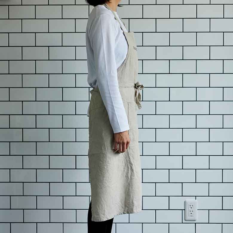 ENEBEYC エプロン ステンシル ナチュラル ENEBEYC エプロン ステンシル