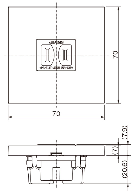 JIMBO】NKシリーズ ○HTL扉付きコンセントセット （色/PW）※受注品 HTL