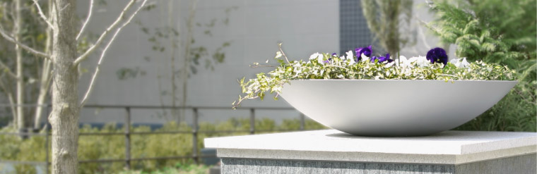 プランター・コレクション/大型プランター・アルミ鋳物製のモダンな