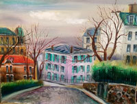 小澤勇寿朗 油絵 F20号キャンバス、木枠 パリの街 サイン入り真作