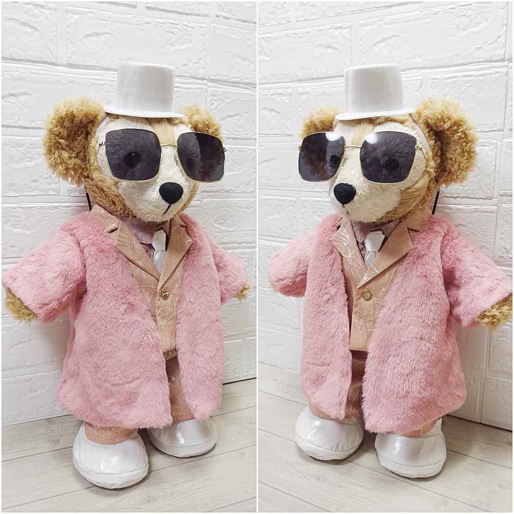 予約受付中】ダッフィー 衣装 Sサイズ (身長43cm) Number 風 ピンク