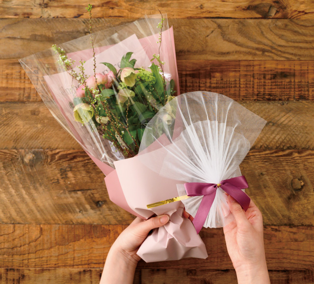 クイックブーケラッピングM-1(W300×H450 ベージュ): ブーケ用アイテム