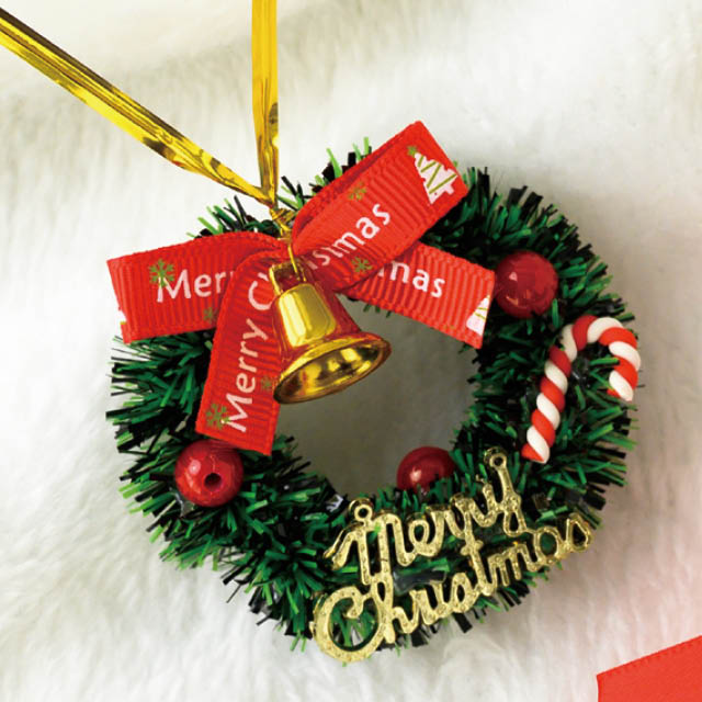 クリスマスフルリールワイヤータイ／リース-2(W60×D25×H60(全長120