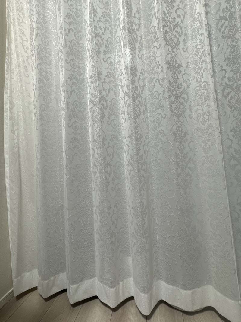 サイズ：幅151～200cm×丈201～250cm：1枚 デザインレースカーテン