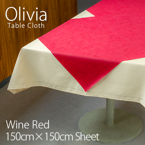 イーシザイ・マーケット / オリビア テーブルクロス ワインレッド 150