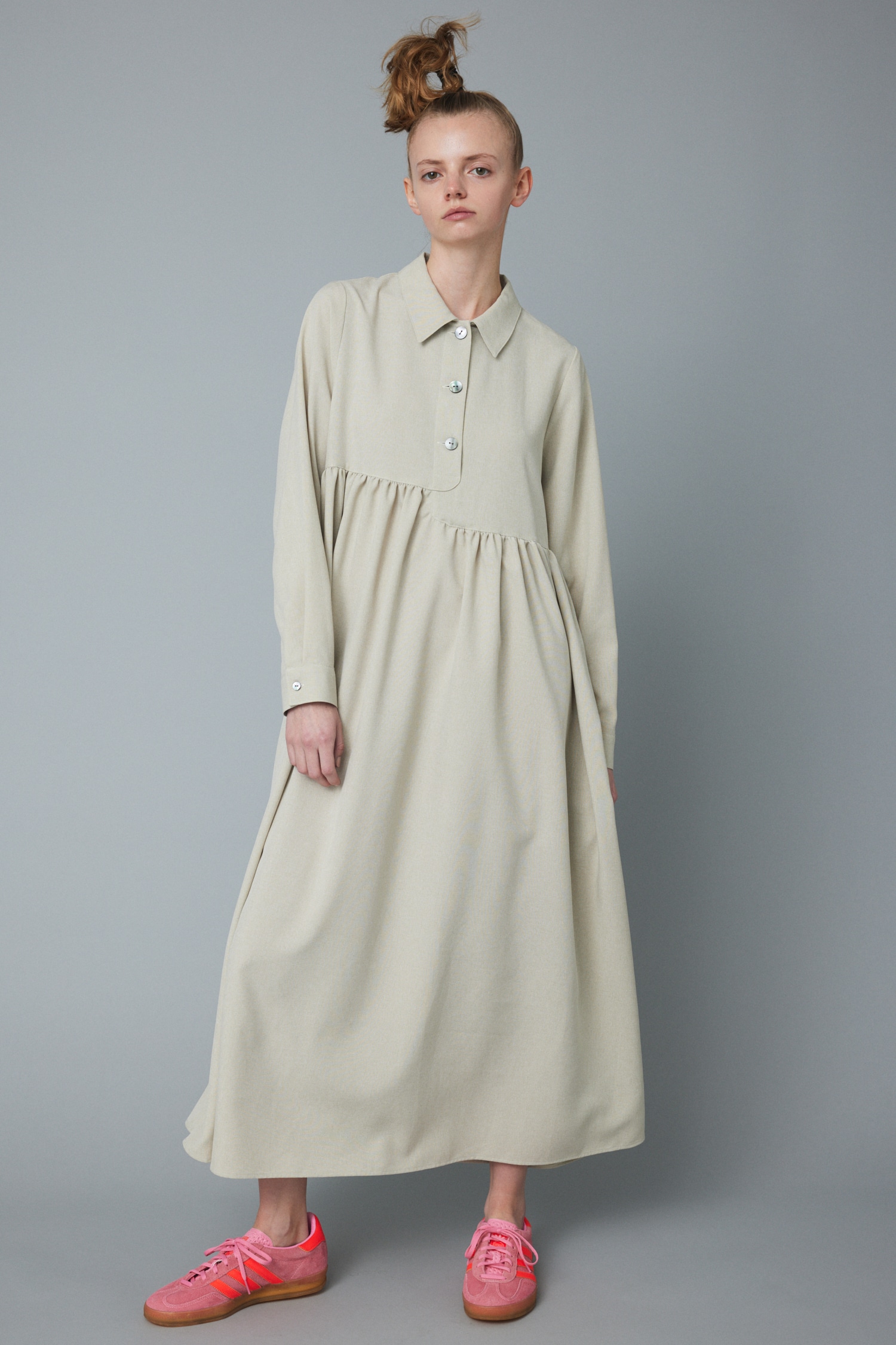 HeRIN.CYE | Volume shirt dress (ワンピース(ミニ・ミディアム