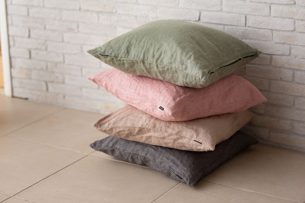 KLIPPAN/クリッパン クッションカバー ウォッシュドリネン ピンク