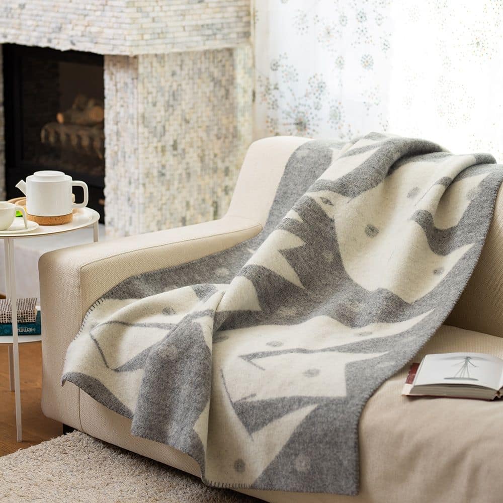 KLIPPAN/クリッパン ウール シングルブランケット TRIP グレー