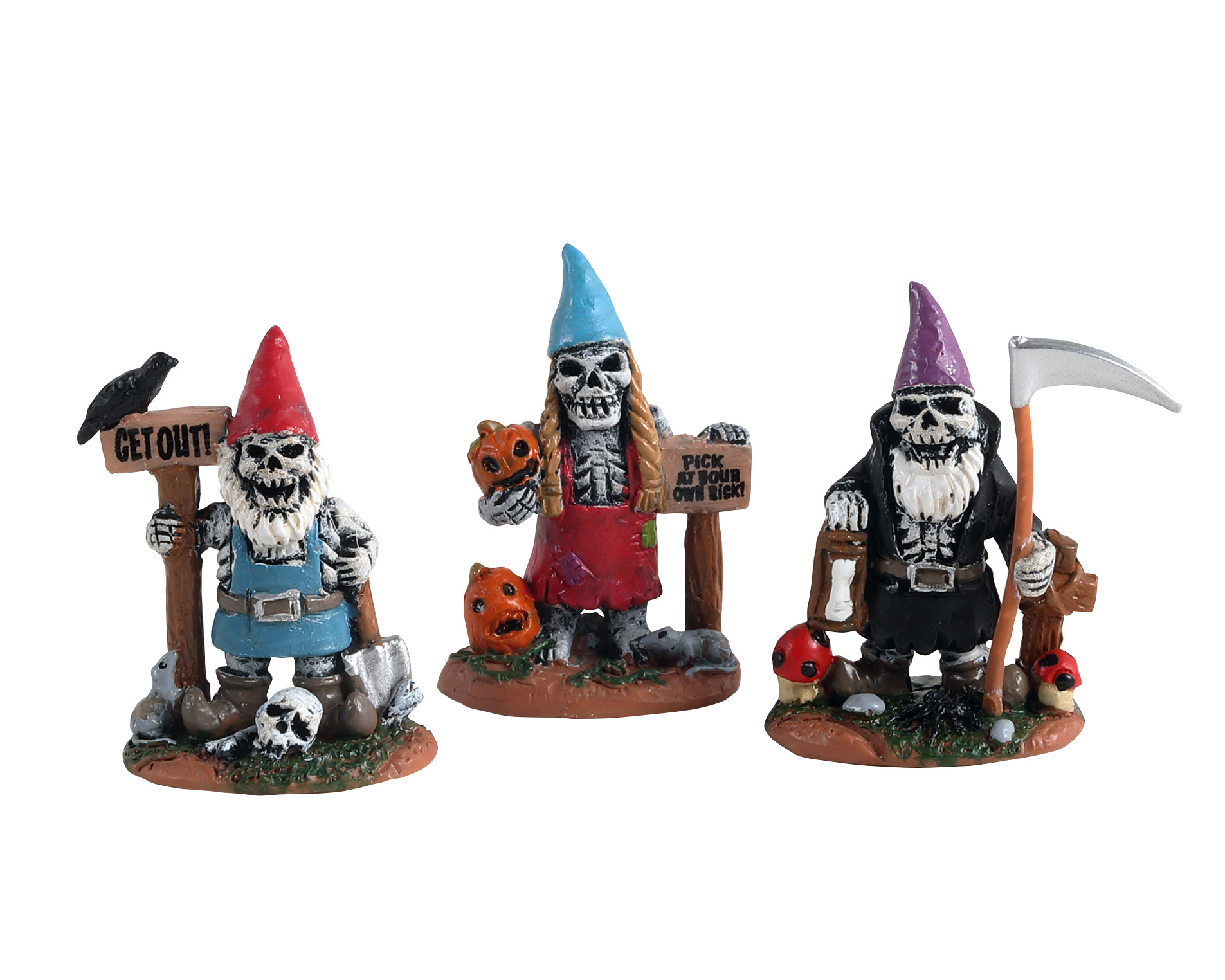 Skeleton Garden Gnomes 14832 | Lemax Spooky Town | eHobbyTools