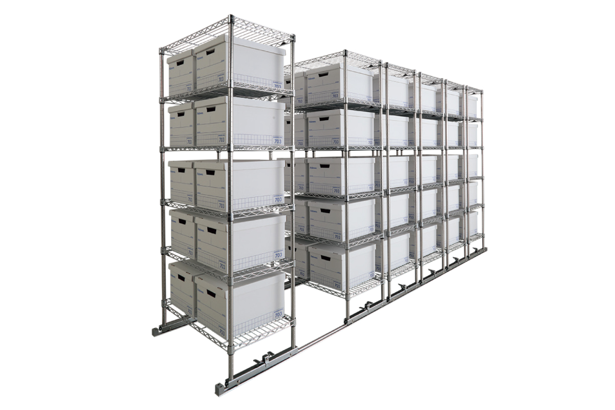 簡単に設置できる移動棚｜移動ストレージユニット｜エレクター株式会社