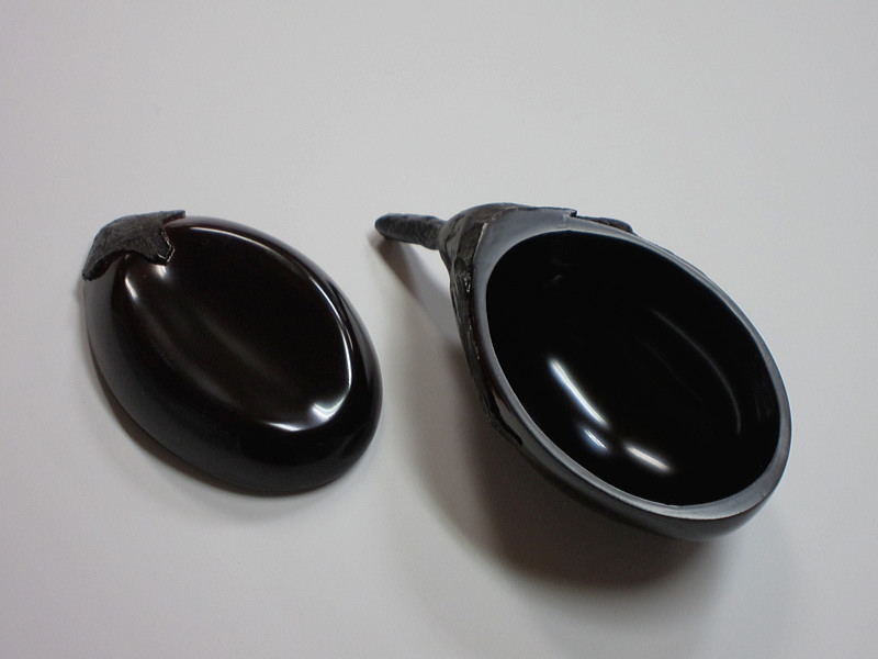 茶道具商(有)越中屋 乾漆茄子香合 輪島塗 充雅造 共箱