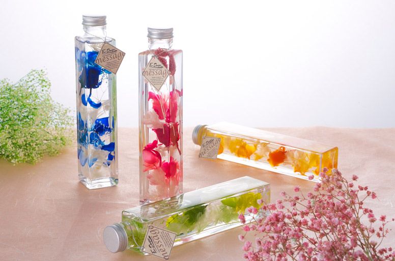 ハーバリウム・ピンク｜上品で華やかな祝電ギフト【For-Denpo】