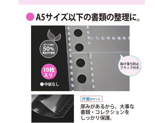 プラス 差替リフィル 2ポケット A4 2・4・30穴 10枚 透明 87442 通販