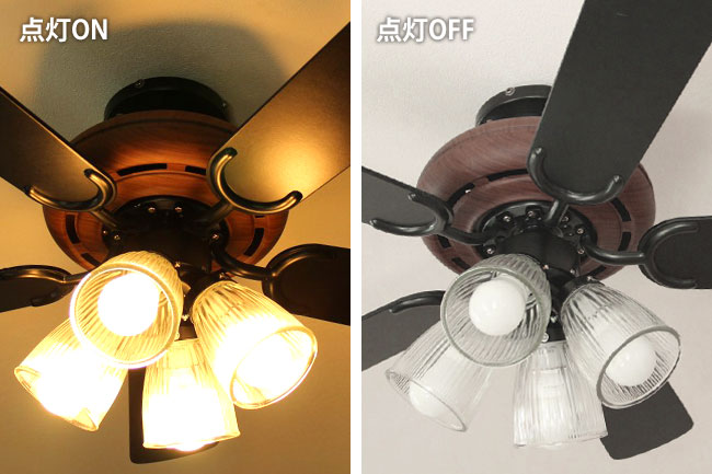 5 Blade ceiling fan 4 Light BR BRID[メルクロス]製シーリングファン