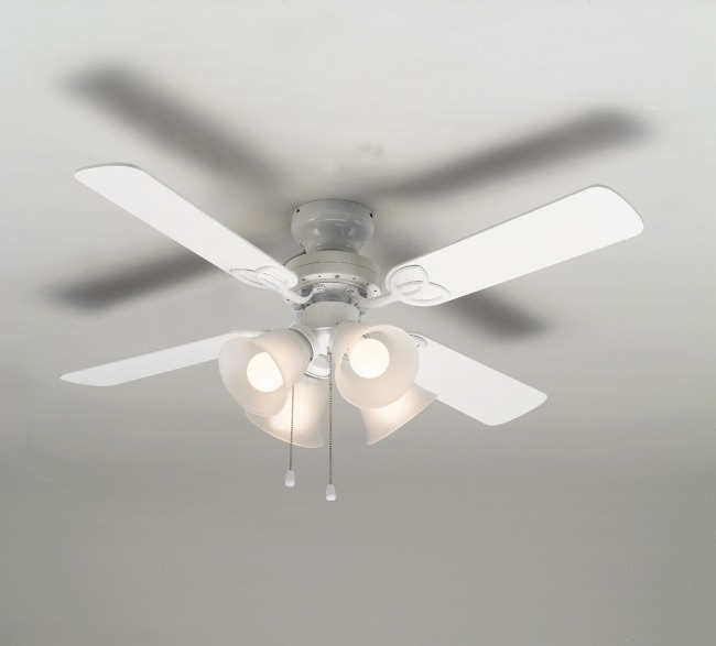 大風量 LED 電球色/昼白色 4灯 軽量 東京メタル工業製シーリングファン