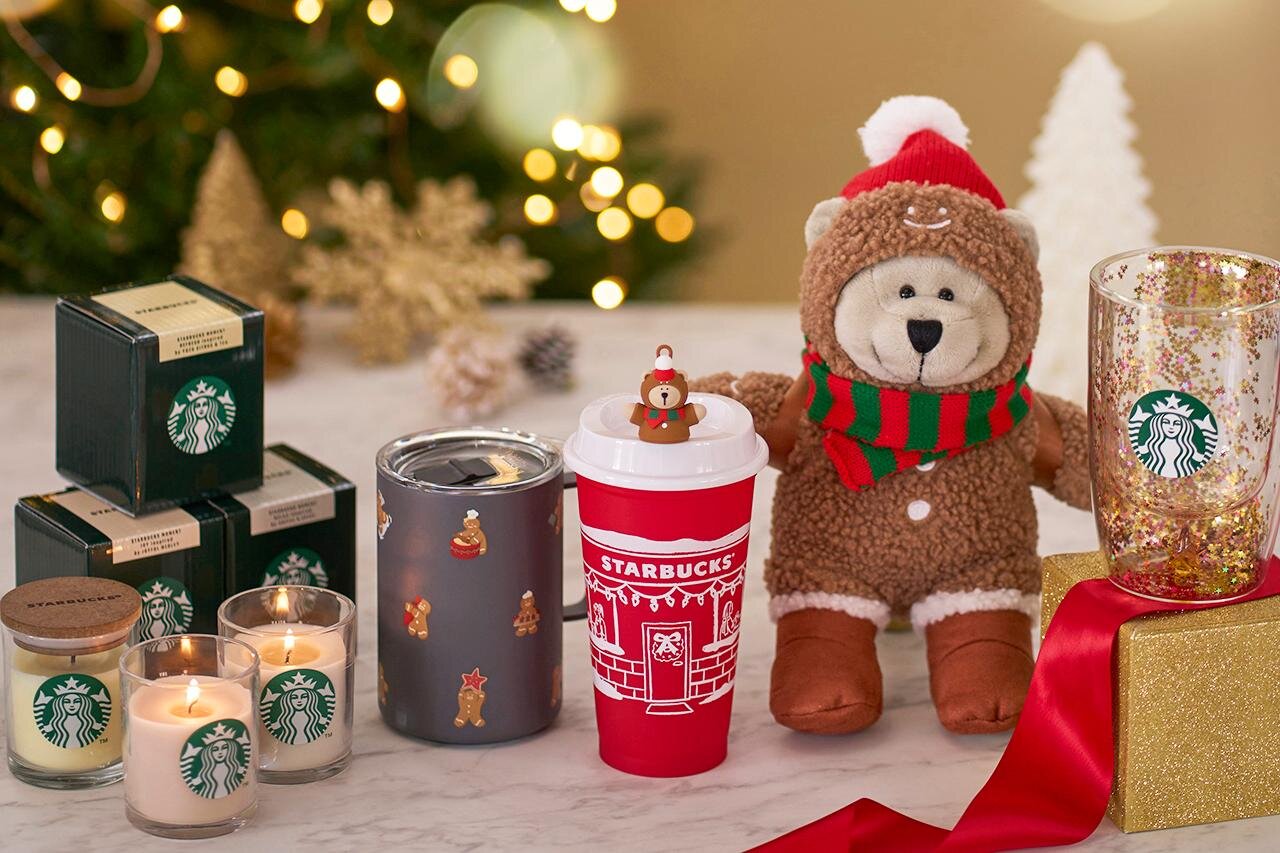 スターバックス25年クリスマス、“キラキラ星が舞う”ダブルウォール