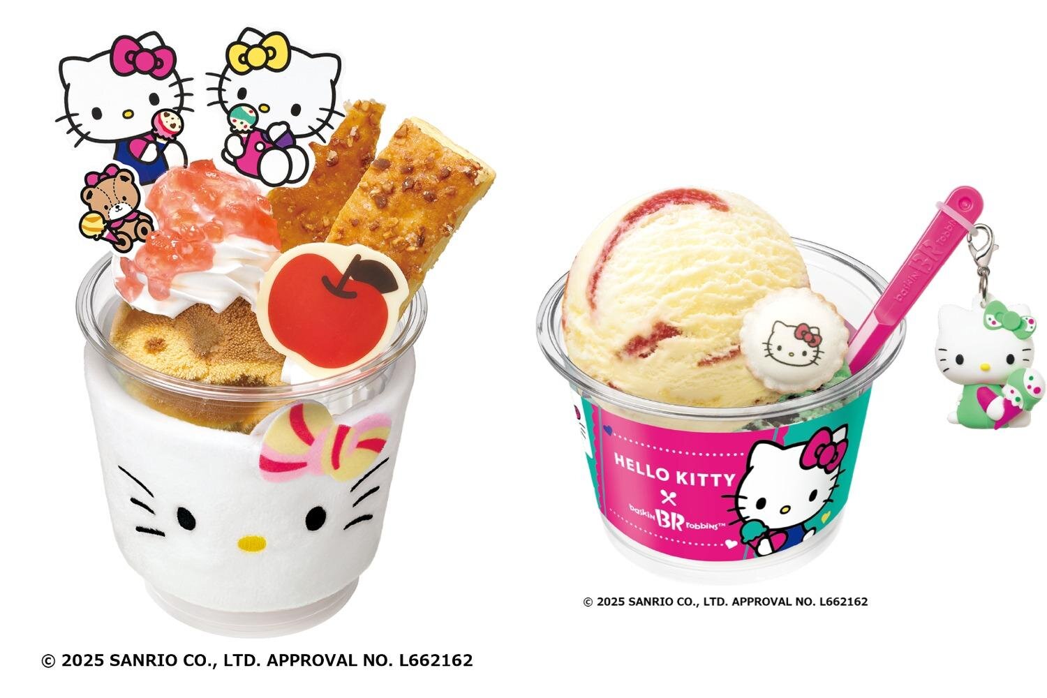 サーティワン「ハローキティ」起毛スリーブのアップルパイ着想サンデー