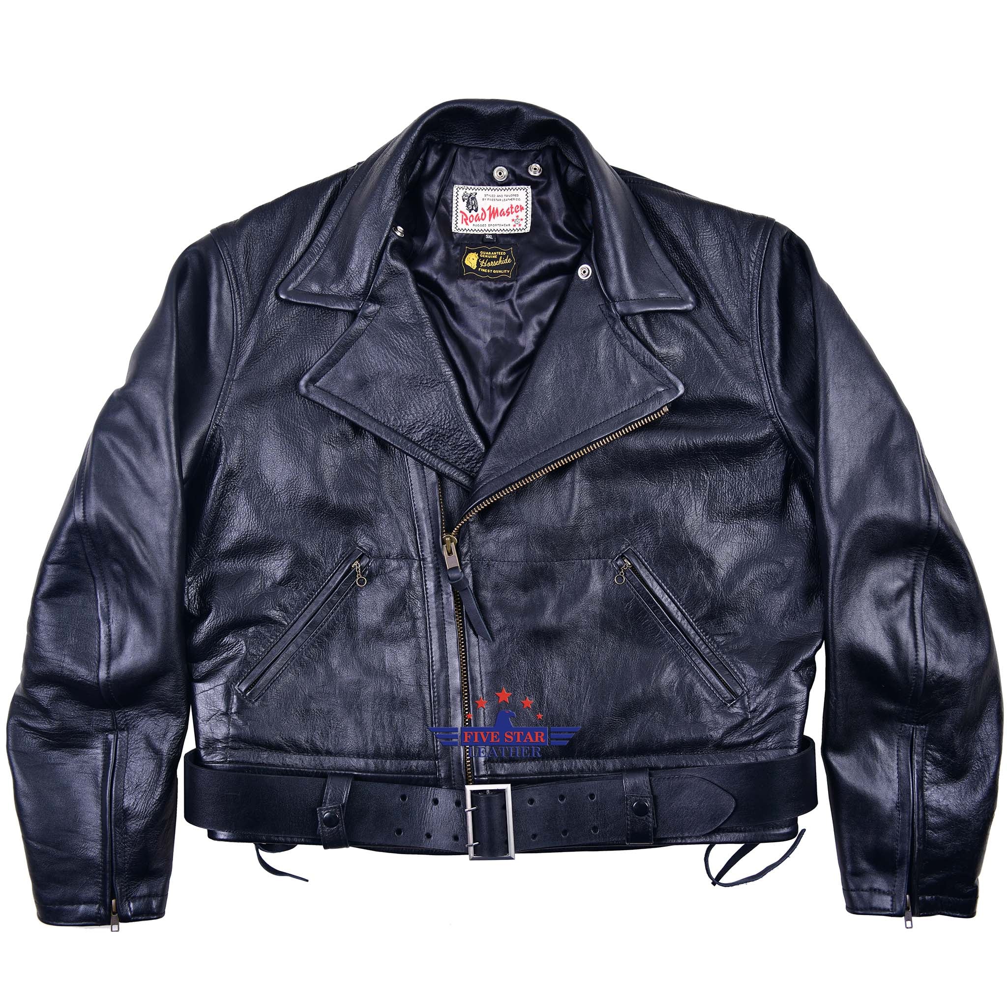 FiveStar Leather Reproduced Men Vintage LAPD Jacket Horsehide