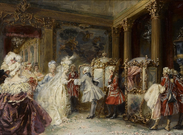 fu-collection】 ヨーロッパ名画 ロココ調 ゴールドダブルフレーム