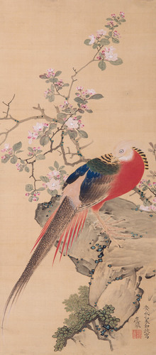 海棠金鶏図 | 円山応挙 | 収蔵品詳細 | 作品を知る | 東京富士美術館