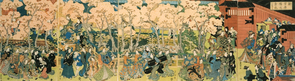 新吉原桜之景色 | 歌川豊国 | 収蔵品詳細 | 作品を知る | 東京富士