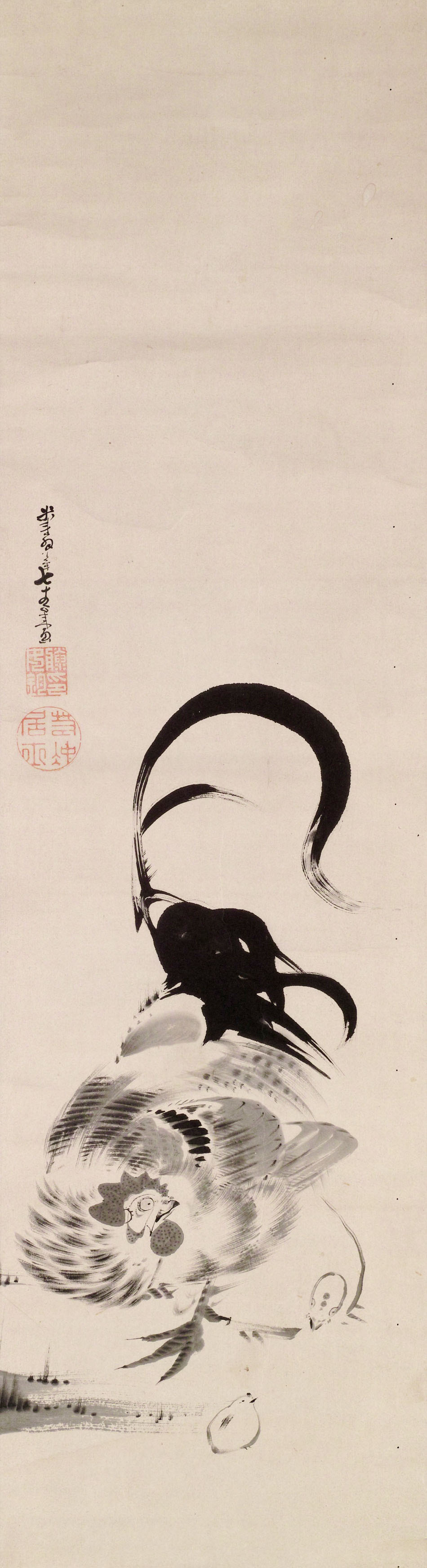 群鶏図 | 伊藤若冲 | 収蔵品詳細 | 作品を知る | 東京富士美術館