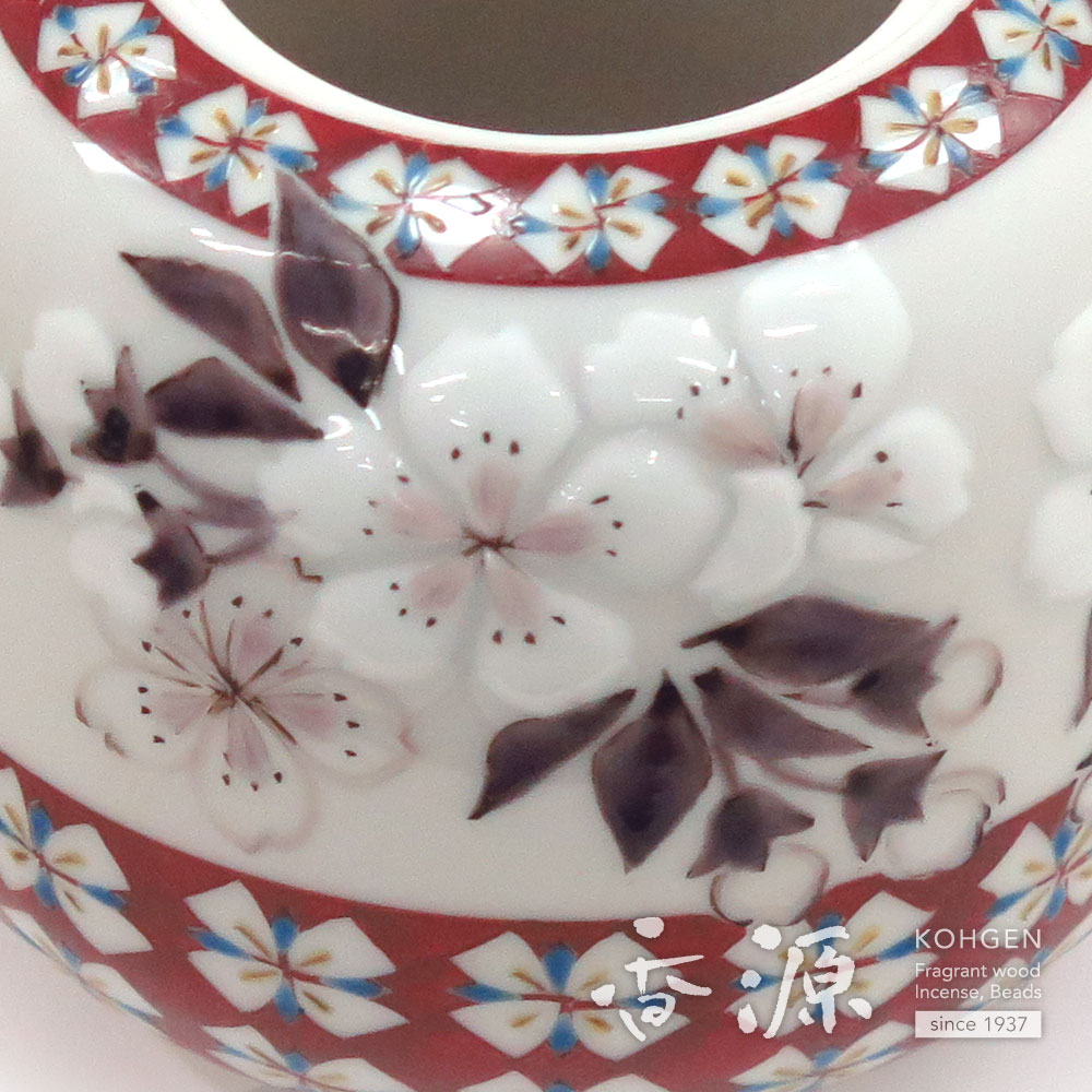 九谷焼 香炉 桜小紋 ［後上俊香］ 限定品の通販 - お香専門店香源